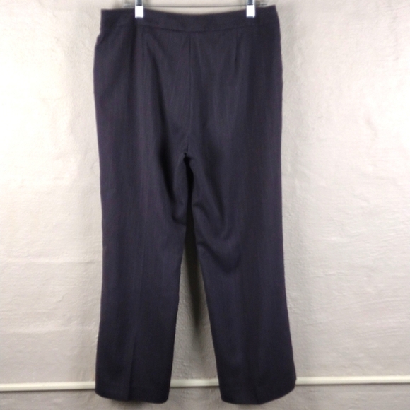 Jones New York Suit Separates Black Pinstripe Flat Front High Rise Trouser Pant - Picture 10 of 13